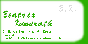 beatrix kundrath business card