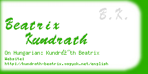 beatrix kundrath business card